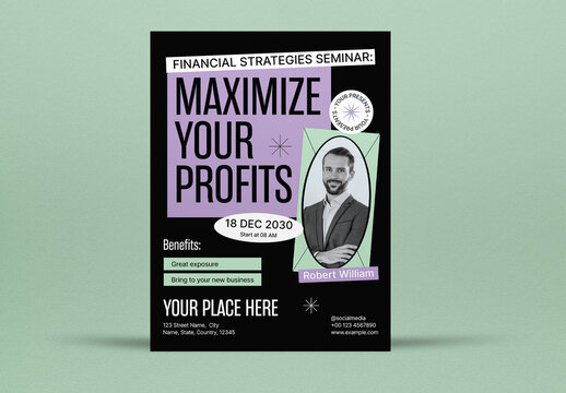 Grey Maximal Financial Strategies Seminar Flyer US Letter
