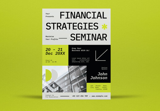 Black Utilitarian Financial Strategies Seminar Maximize Your Profits Flyer