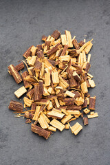 Glycyrrhiza glabra - Licorice, an effective medicinal plant for coughs and stomach ailments.