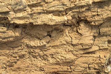 Dry and cracked mud texture background