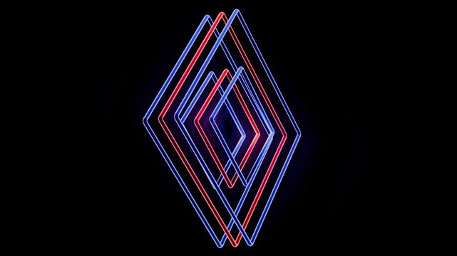 Dynamic neon loops create mesmerizing visuals for music performances