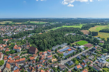 Ausblick auf Hilpoltstein nahe des Rothsee in der Ferienregion Fränkisches Seenland