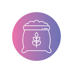 Grain Sack vector icon stock illustration