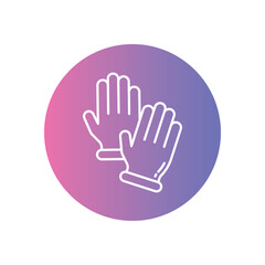 Fototapeta premium Gardening Gloves vector icon stock illustration