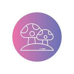 Mushroom vector icon stock illustration