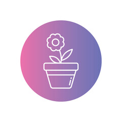 Plant Pot vector icon stock illustration
