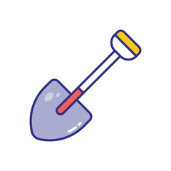 Shovel vector icon stock illustration