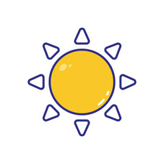 Sun vector icon stock illustration