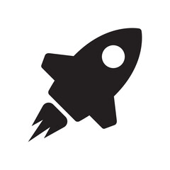Rocket icon. Flying rocket icon.