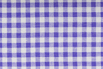 Purple, violet and white checkered, pattern, design, cotton fabric for sewing, texture background