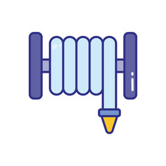 Garden Hose Reel vector icon stock illustration