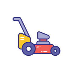 Lawn Mower vector icon stock illustration
