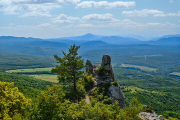 Devil Finger Rock viewpoint near Dakhovskaya village