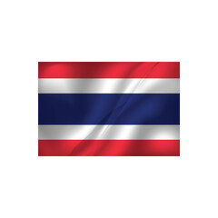 Realistic thailand nation flag design vector