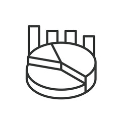 Global analysis, icon in line design. Global, analysis, world, data, insights, research, map on white background vector. Global analysis editable stroke icon