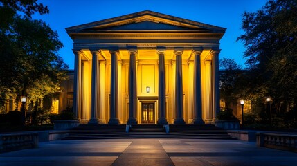 Obraz premium Neo-Classical Office Building with Grand Columns