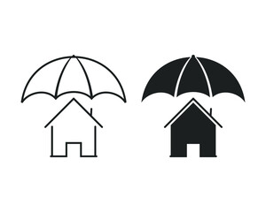 Home insurance icon. illustration vector