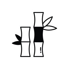 Bamboo  vector icon stock illustration