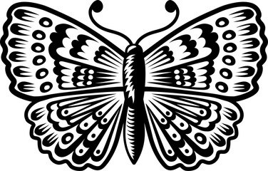Butterfly Pattern Vintage Abstract Style Design