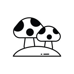 Mushroom vector icon stock illustration