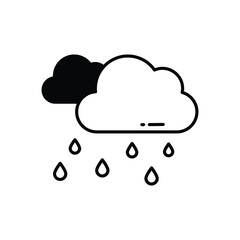 Rain  vector icon stock illustration