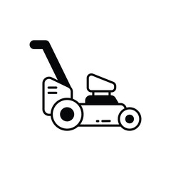 Lawn Mower vector icon stock illustration