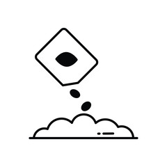 Seedling vector icon stock illustration