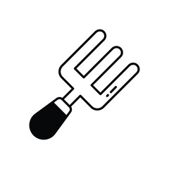 Garden Fork vector icon stock illustration