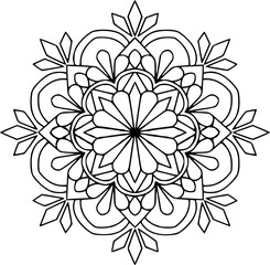 Simplicity Manifestation mandala coloring book page.
