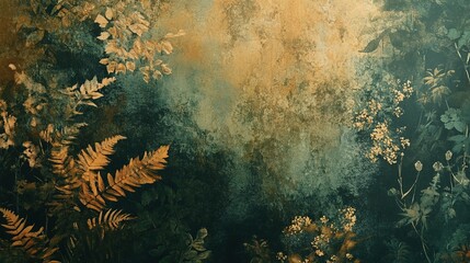 Wallpaper with designs inspired by nature, made with plant-based inks