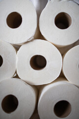 Toilet paper close-up, environmentally friendly toilet paper