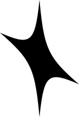 Fototapeta premium Abstract black and white star icon
