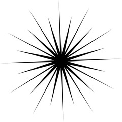 Fototapeta premium Abstract black and white star icon