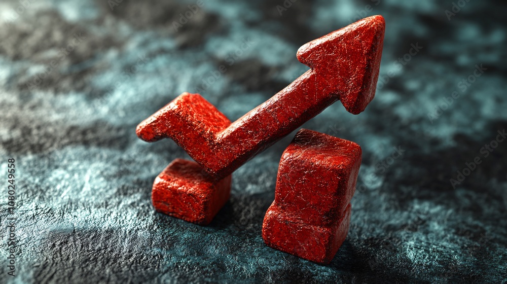 Fototapete Graph showing a steep decline with a downward arrow set against a dark background conveying financial downturn and instability Bankruptcy concept with side empty space for text Stockphoto style