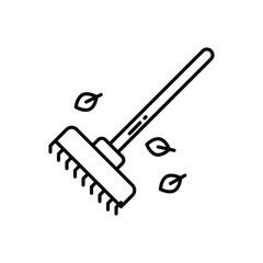 Rake vector icon stock illustration