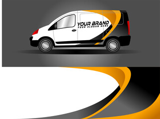 racing car van wrap rally livery. design abstract pink strip for car wrap, vinyl sticker, and decal branding © Yuliantart