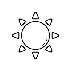 Sun vector icon stock illustration