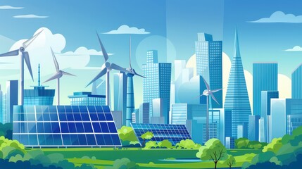 Modern Sustainable City: A Fusion of Technology and Nature