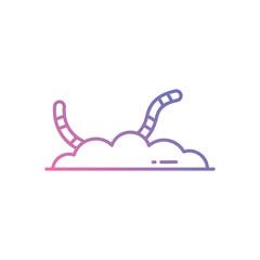 Worm  vector icon stock illustration
