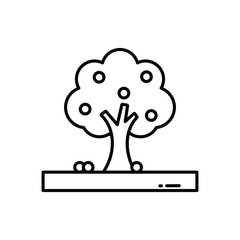 Orchard vector icon stock illustration