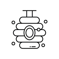 Beehive vector icon stock illustration