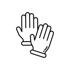 Gardening Gloves vector icon stock illustration