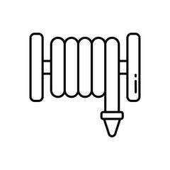 Garden Hose Reel vector icon stock illustration