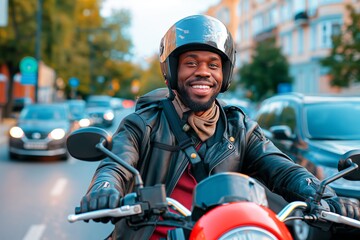 A man wearing a helmet