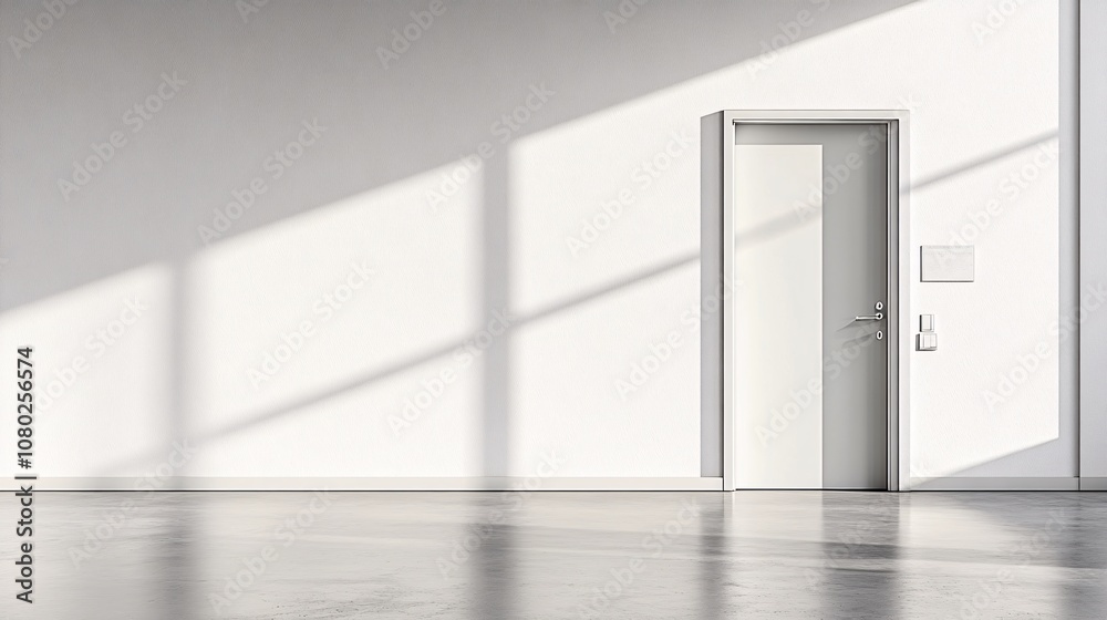 Poster empty office space with closed sign on the door symbolizing business failure and bankruptcy bankrupt