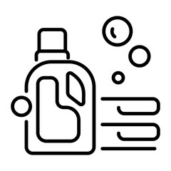 Obraz premium A linear icon of a fabric softener bottle