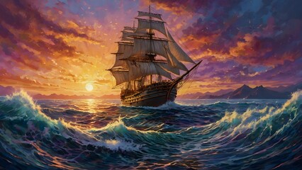 Sailing Into Dawn: The Majestic Schooner