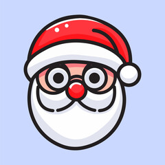 Cute Santa Claus Design with Trendy Glasses