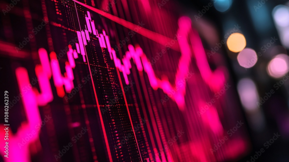 Poster arrow on a financial chart pointing downward sharply representing an extreme loss in market value or