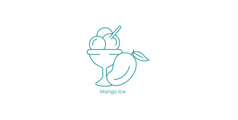 Mango Ice Vape Flavor Icon Design Illustration